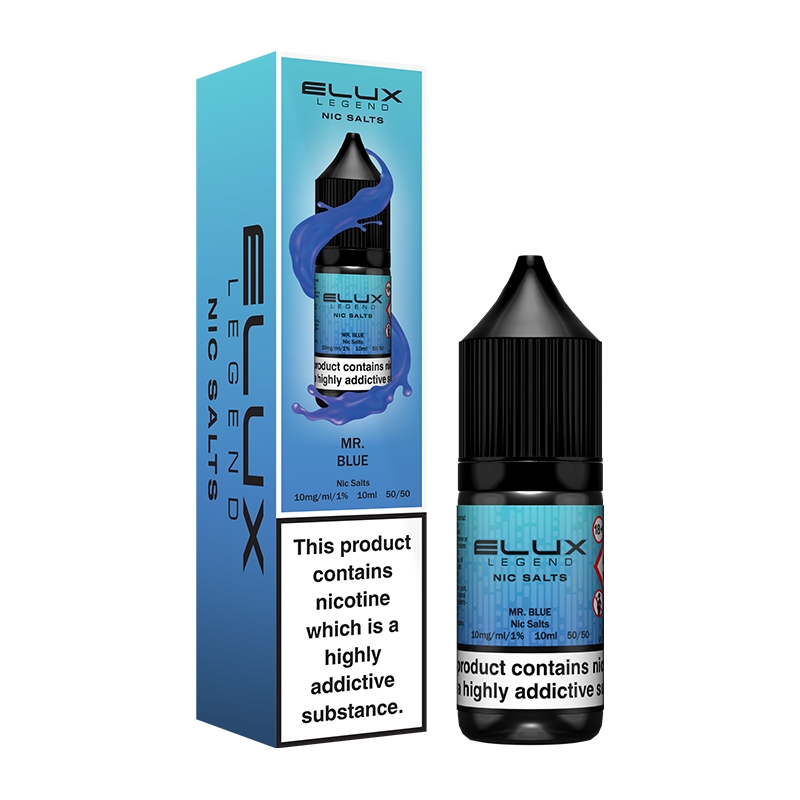 Elux Legend Nic Salts Mr Blue e-liquid bottle