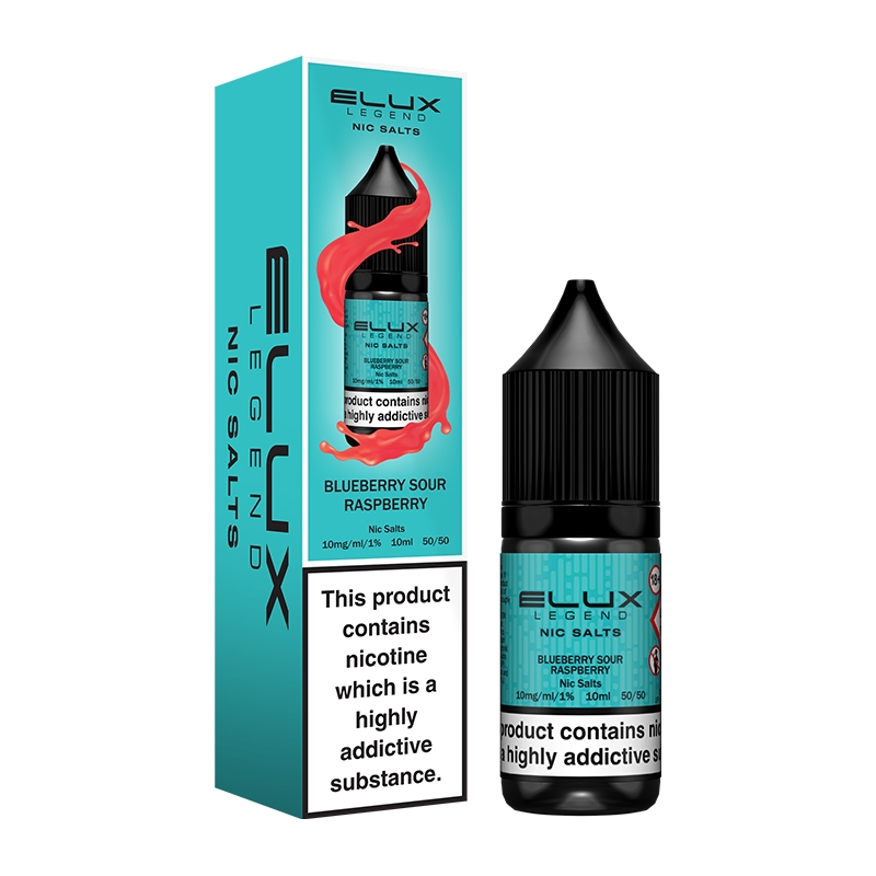 Elux Legend Nic Salts Blueberry Sour Raspberry e-liquid bottle