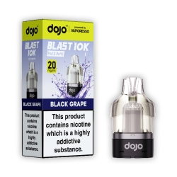 Vaporesso Dojo Blast 10K pods in Black Grape flavour.