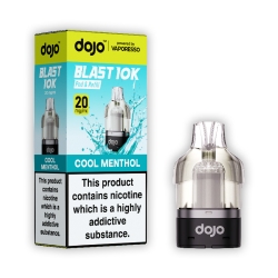 Vaporesso Dojo Blast 10K pods in Cool Menthol flavour.