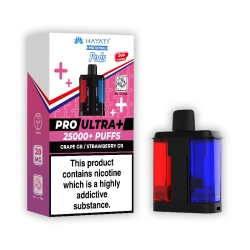 Hayati pro ultra plus pods, Grape GB and Strawberry GB flavour.