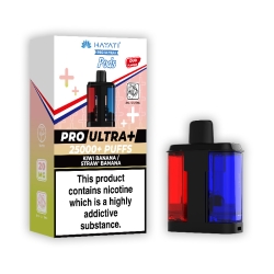 Hayati pro ultra plus pods, Kiwi Banana and Strawberry Banana flavour.