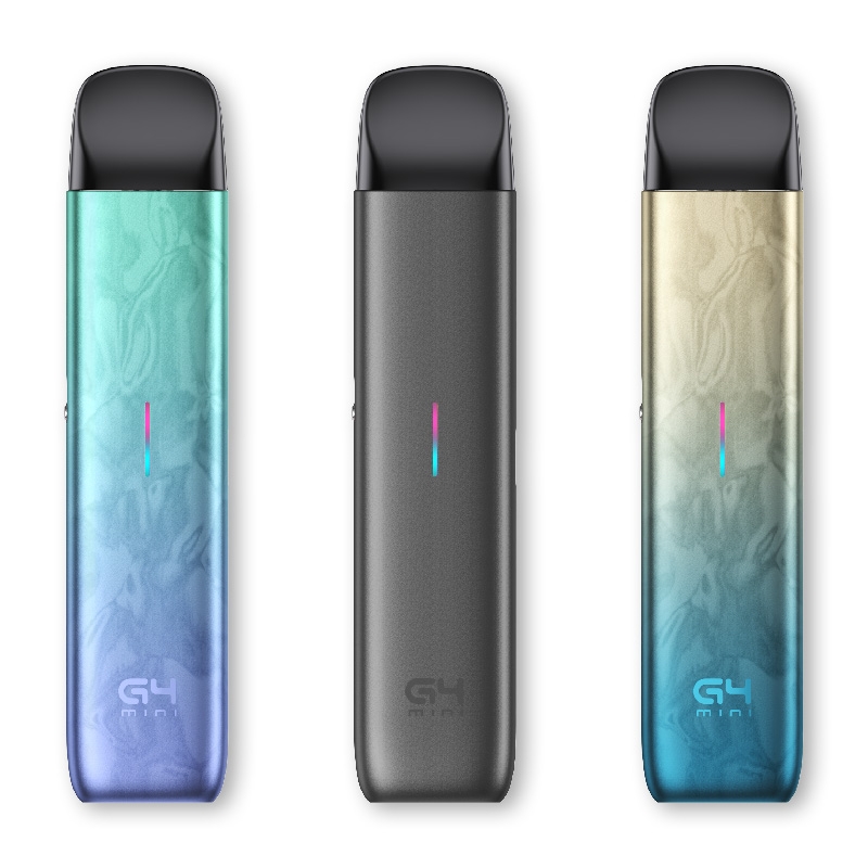 Uwell Caliburn G4 Mini Pod Kit displayed side by side with multiple colour variants