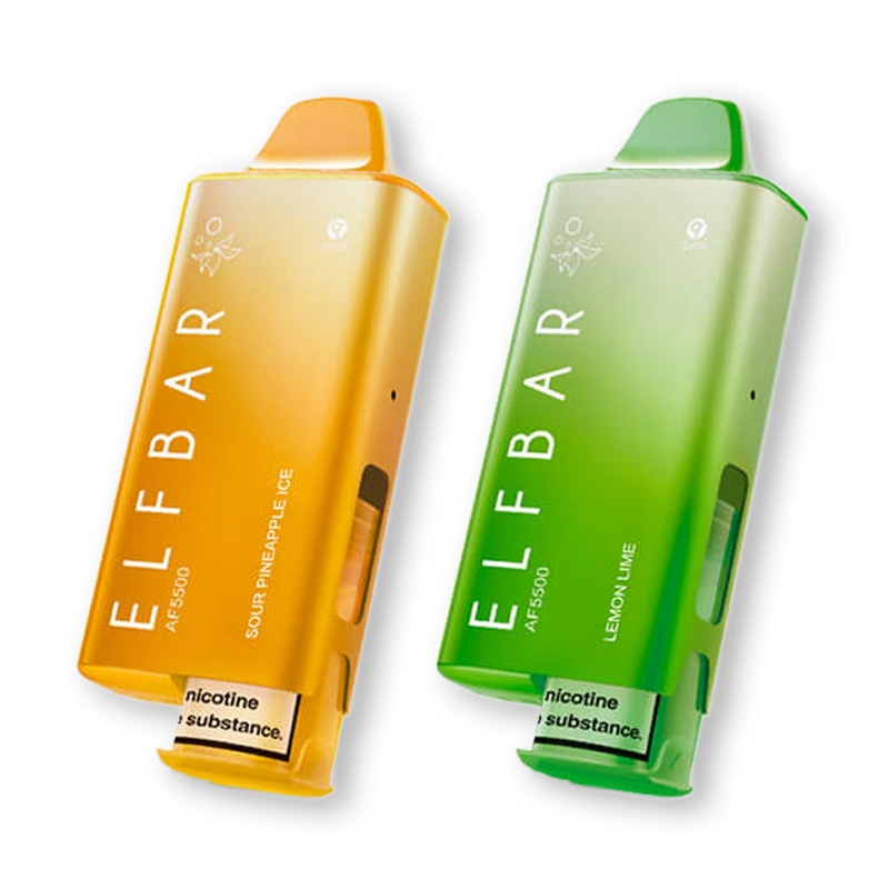 2 x Elf Bar AF5500 Prefilled Pod Kit side by side