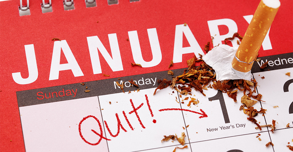 calender to quit smoking cigarettes on the new year