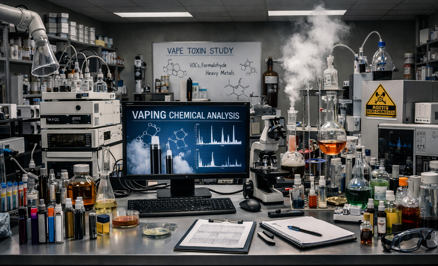 Vape Chemicals in a lab setting