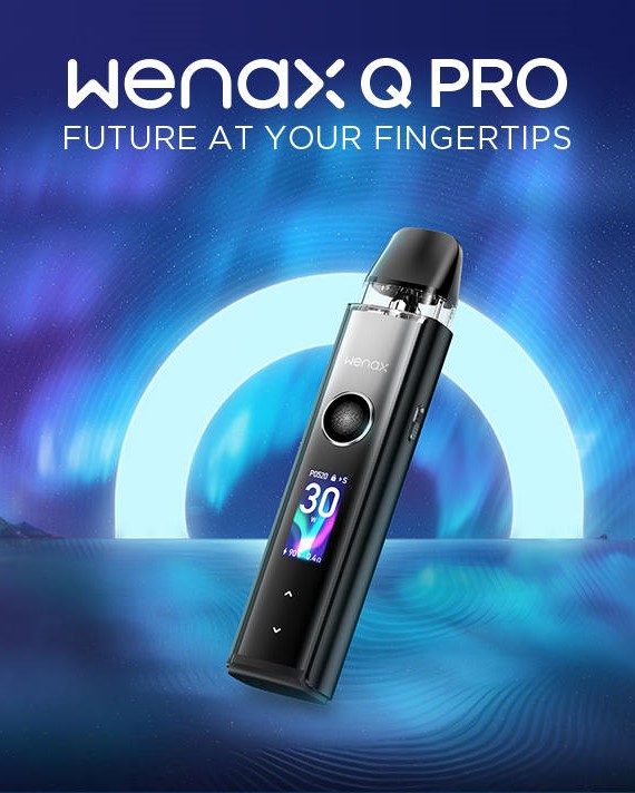 promotional banner for the geekvape wenax q pro pod vape kit