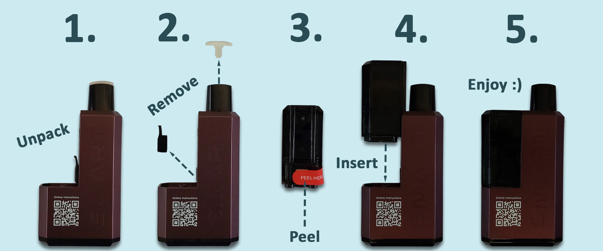 IVG Smart 5500 Disposable Vape Setup Instructions Image