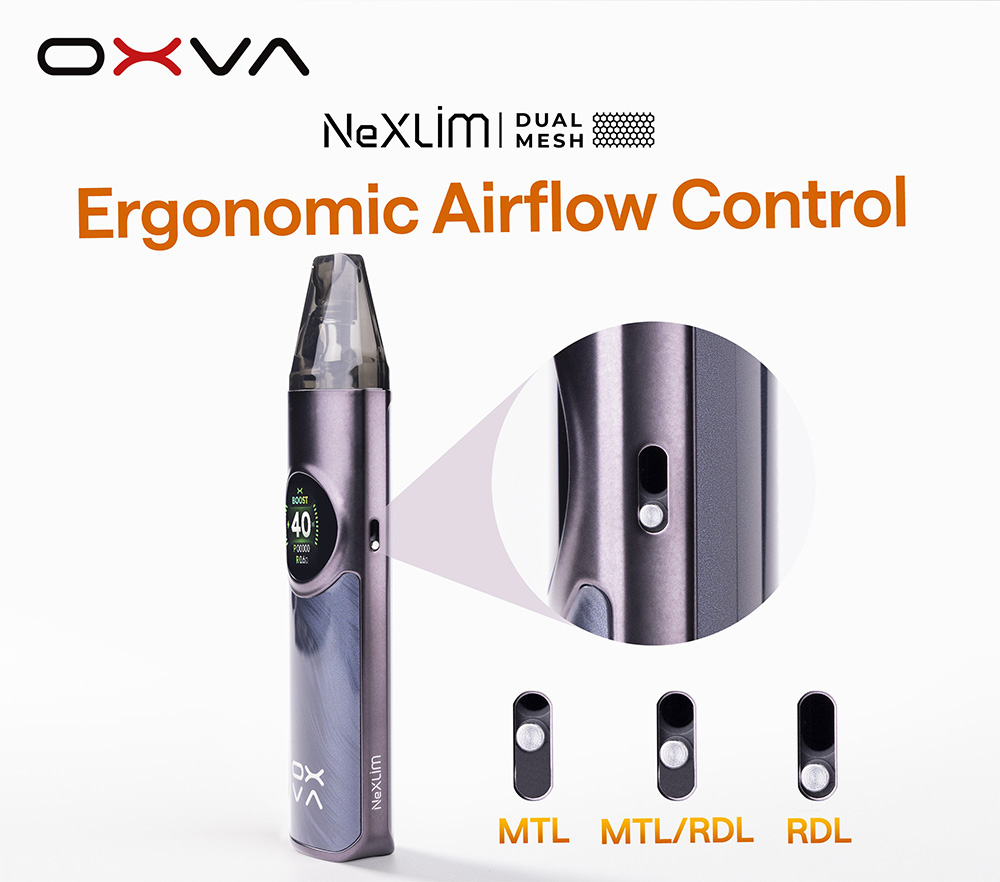 Oxva Nexlim pod vape kit, airflow performance