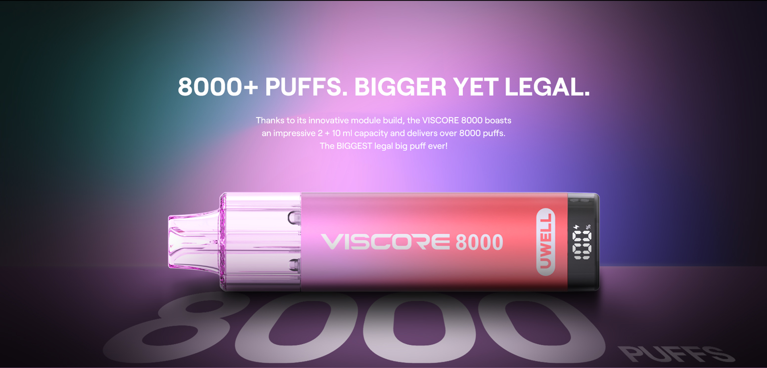 Uwell Viscore 8000 puff legal disposable vape