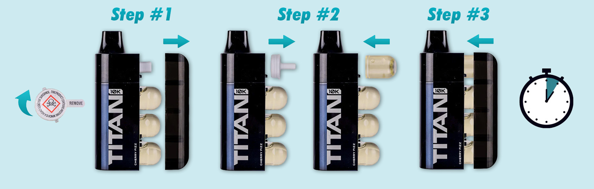 Titan 10k Disposable vape how to set up instructions