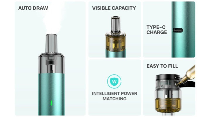Voopoo Doric 20 SE product dimensions and Specifications